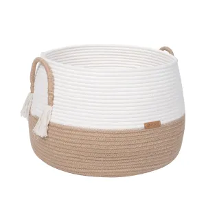 Small Basket for Stuffed Animal,Clothes ,Baby Blankets -11.8"x9.8"- Boho Baskets for Living Room,Bedroom,Nursery |Cotton Rope Baskets, Cube Basket, Under Shelf Basket | Baskets for Home Decor