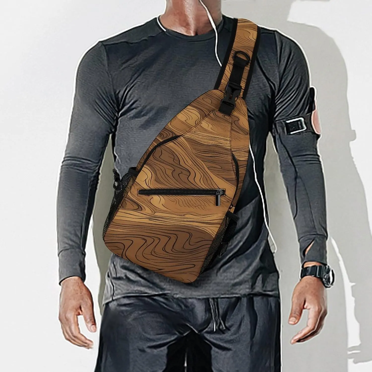 Small Crossbody Sling Backpack Dark And Light Colors Chest Bags for Traveling Chest Fashion Shoulder Bag
