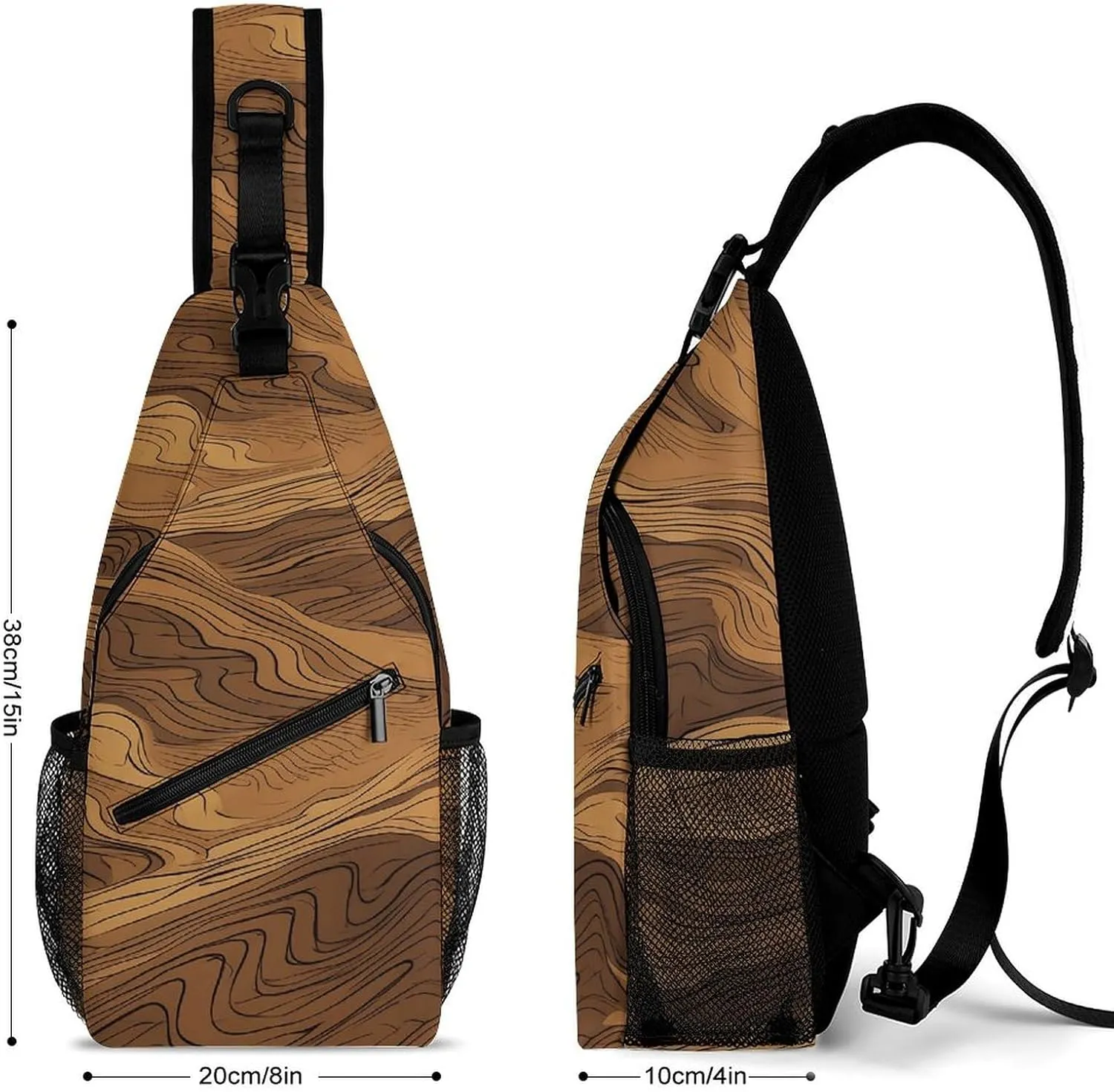 Small Crossbody Sling Backpack Dark And Light Colors Chest Bags for Traveling Chest Fashion Shoulder Bag