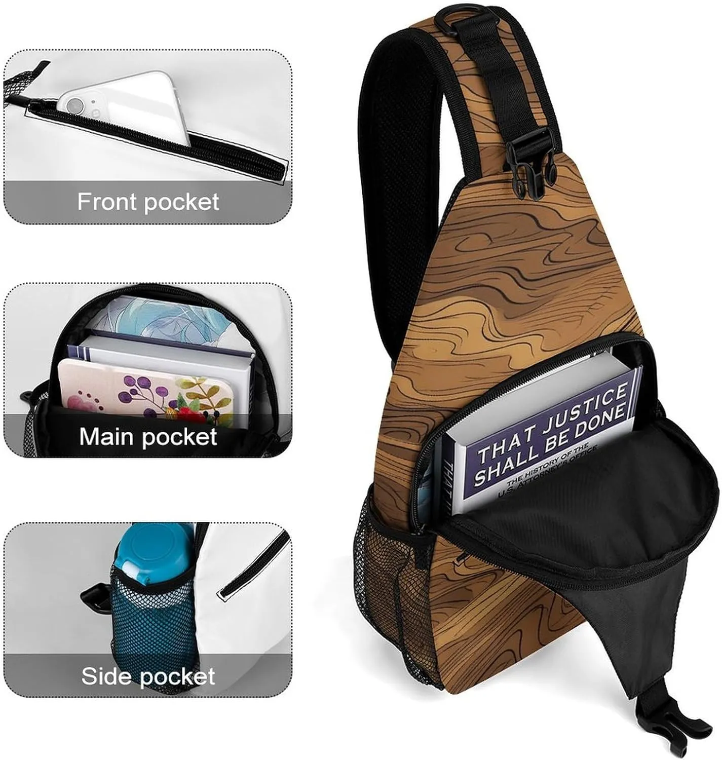 Small Crossbody Sling Backpack Dark And Light Colors Chest Bags for Traveling Chest Fashion Shoulder Bag