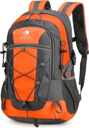 Small Hiking Backpack, 25L Hiking Bag, Lightweight Backpack, Waterproof Day Pack, Outdoor Daypack for Men Women, Orange
