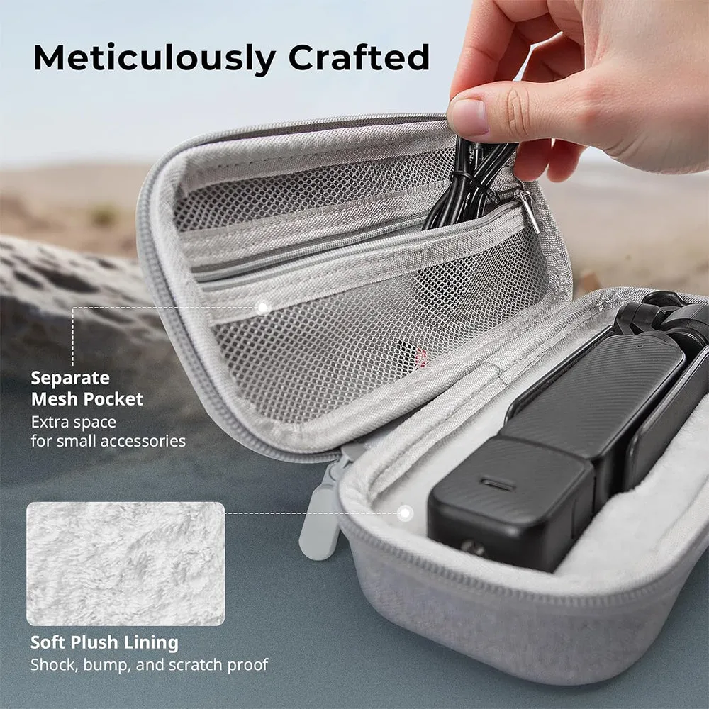 SmallRig Hard Shell Pouch Carrying Bag with Wrist Strap for DJI Osmo Pocket 3 Action Camera, Plush Padded Lining and Molded Interior Compartments | 5118