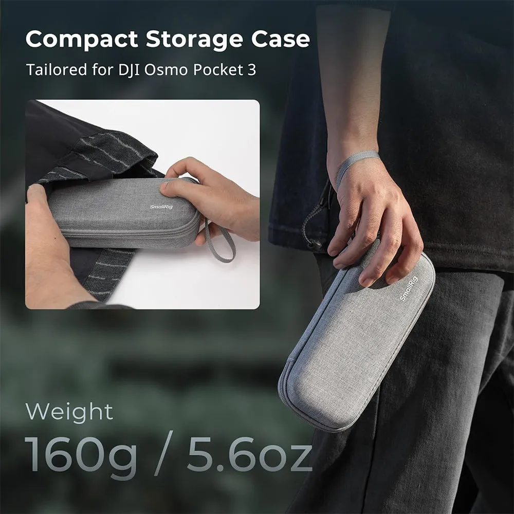 SmallRig Hard Shell Pouch Carrying Bag with Wrist Strap for DJI Osmo Pocket 3 Action Camera, Plush Padded Lining and Molded Interior Compartments | 5118