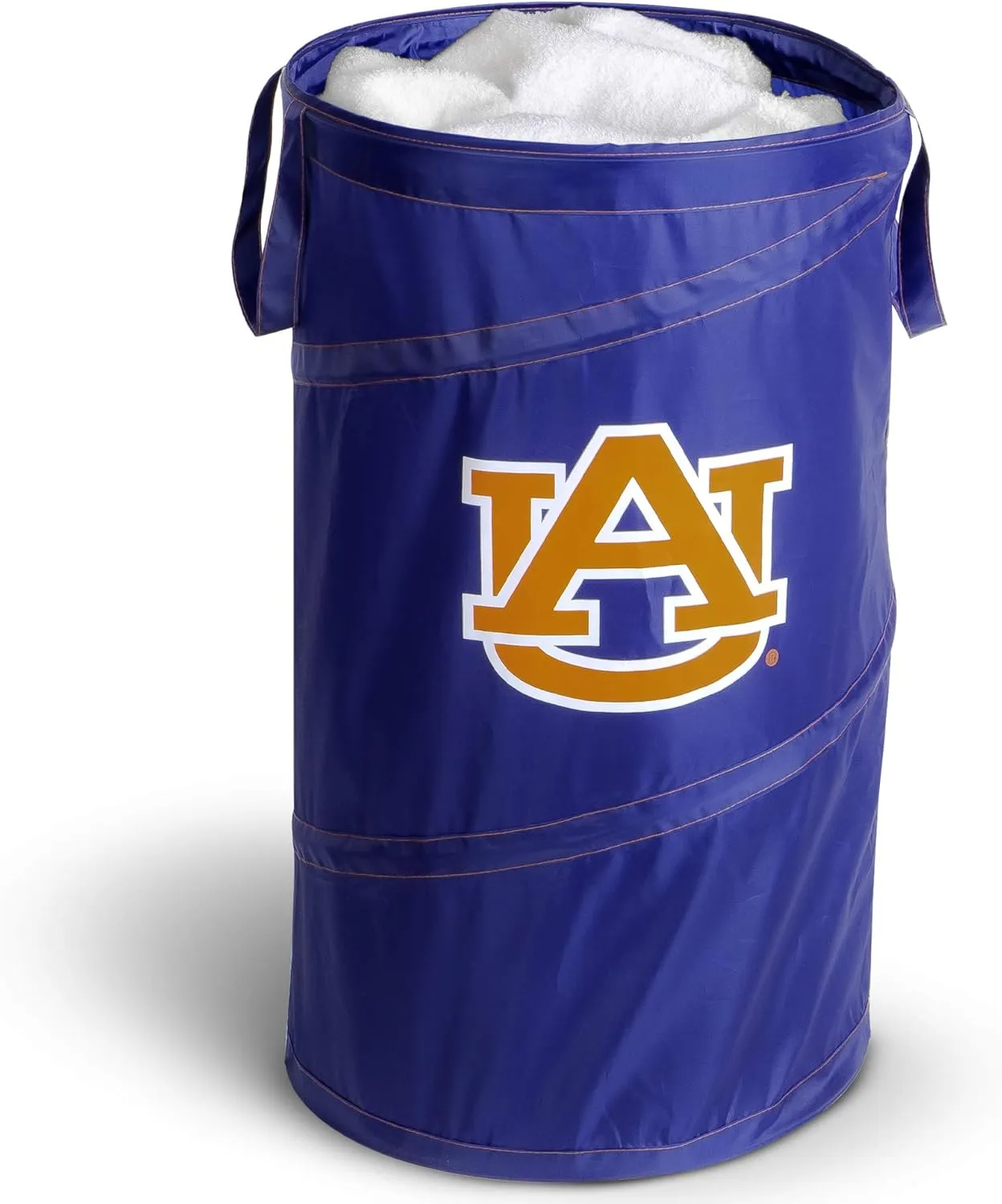 Smart Design Pop Up Spiral Laundry Hamper Bag - 15 x 25 inch -Auburn Tigers