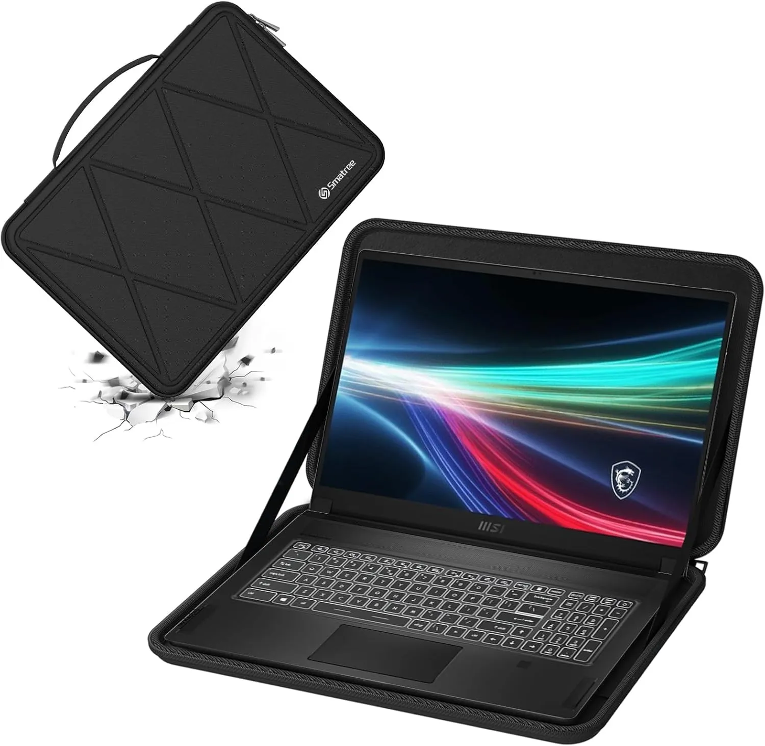 Smatree Hard EVA Protective Sleeve Case Compatible for 17.3 inch MSI Creator 17, for 17.3 inch MSI GS76 Stealth 11U, for 17.3inch WS76 11U Laptop, Waterproof Notebook Bag (X8316)