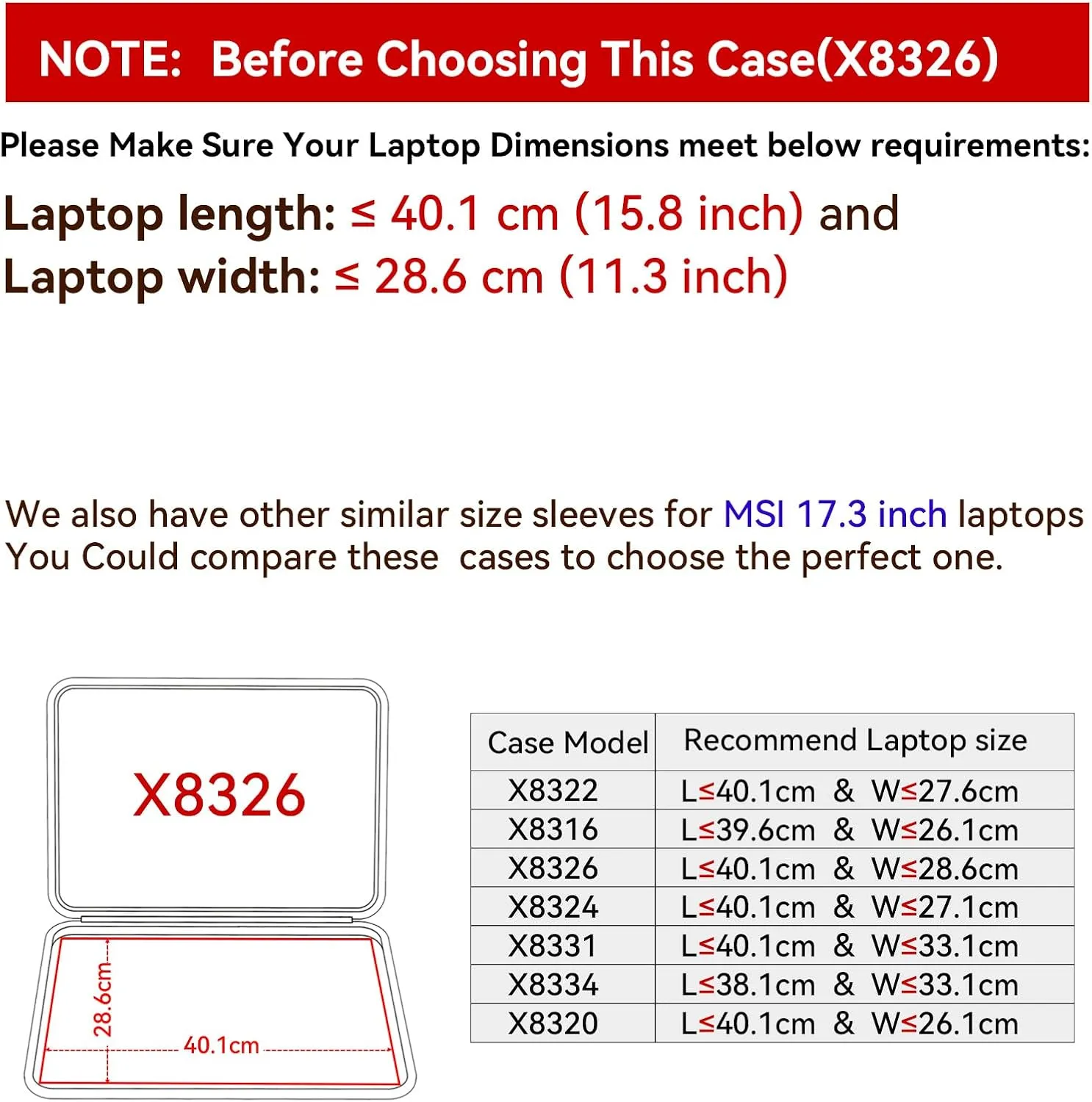 Smatree Hard EVA Protective Sleeve Case for 17.3 inch MSI Alpha 17 C7V Series, for MSI Raider GE76/GE77 HX, MSI GE76 Dragon TIAMAT 11UH-282,for 17.3 inch Lenovo Legion 5 17IMH05 Notebook Bag (X8326)