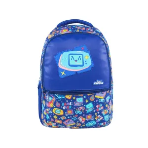 Smily Kiddos Gamer Backpack with SmilyTrack (16L) – Blue | Lightweight, Durable & Trackable School Bag for Kids (41 x 30 x 13 cm)