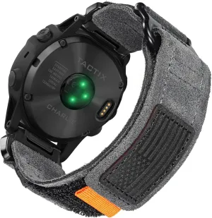 Soft Suede Leather Watch Band, 20mm Military Strap Compatible with Garmin Fenix 8 43mm /7S/7S Pro/6S/6S Pro/6S Sapphire/5S/5S Plus/5S Sapphire, Instinct 2S, Descent MK1S/2S, D2 Delta S, Approach S70-42mm