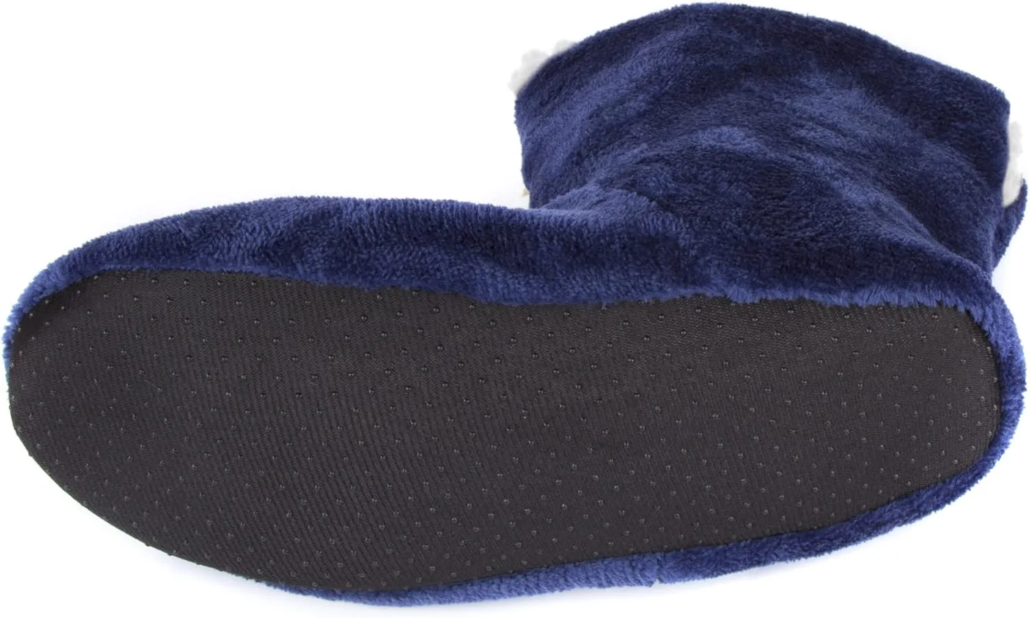 Solid Men's Fleece Lined Cozy Bootie Slippers