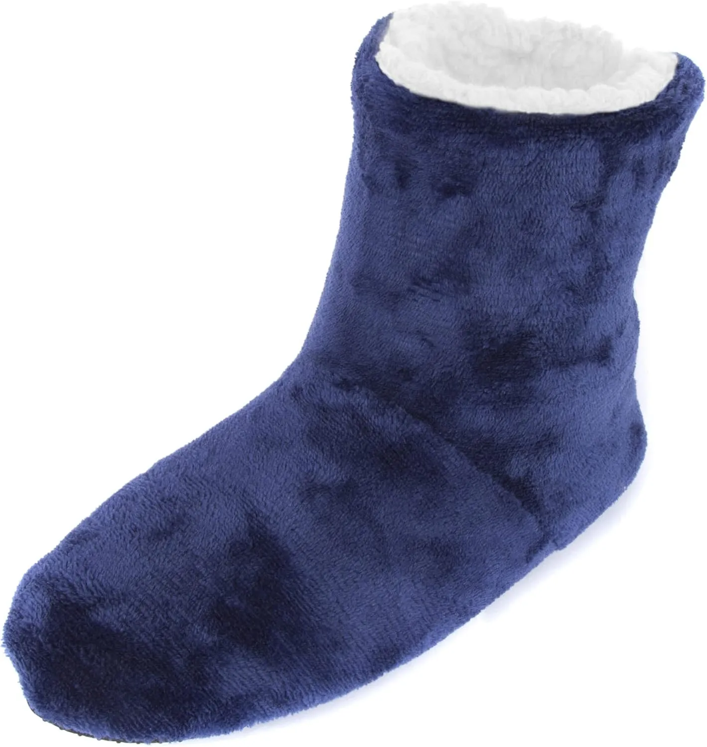 Solid Men's Fleece Lined Cozy Bootie Slippers