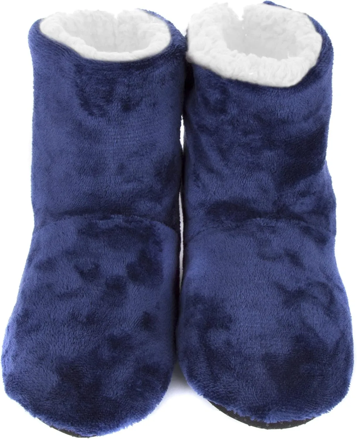 Solid Men's Fleece Lined Cozy Bootie Slippers