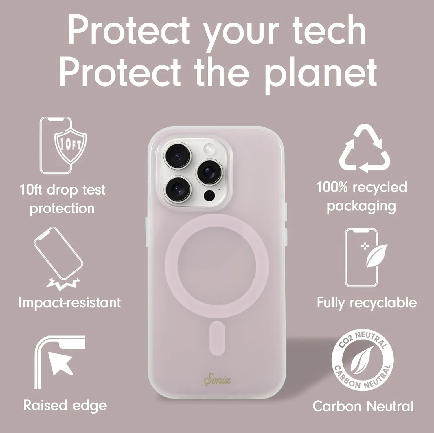 Sonix Case for iPhone 14 Pro | Compatible with Magsafe | 10ft Drop Tested | Jelly Champagne