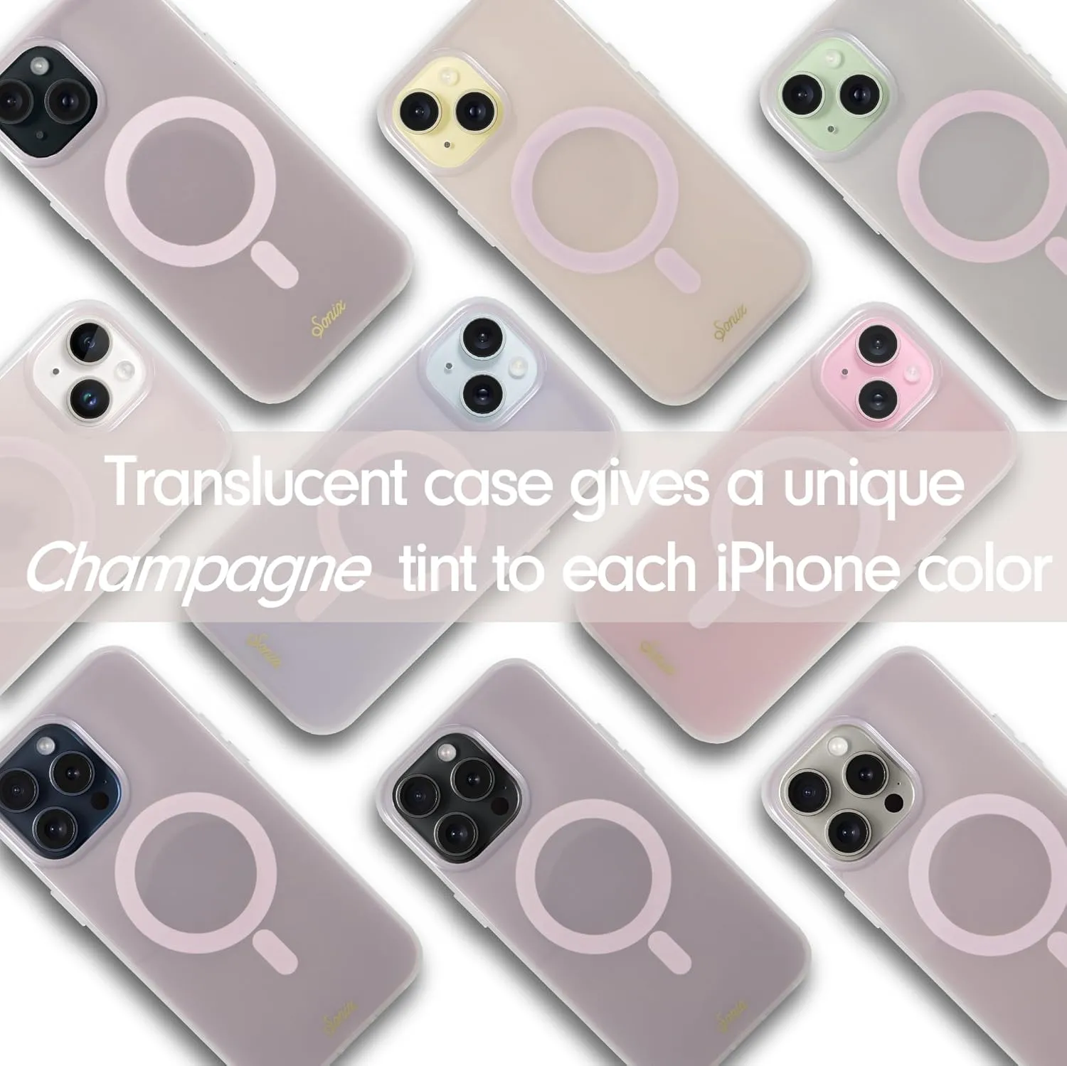 Sonix Case for iPhone 14 Pro | Compatible with Magsafe | 10ft Drop Tested | Jelly Champagne