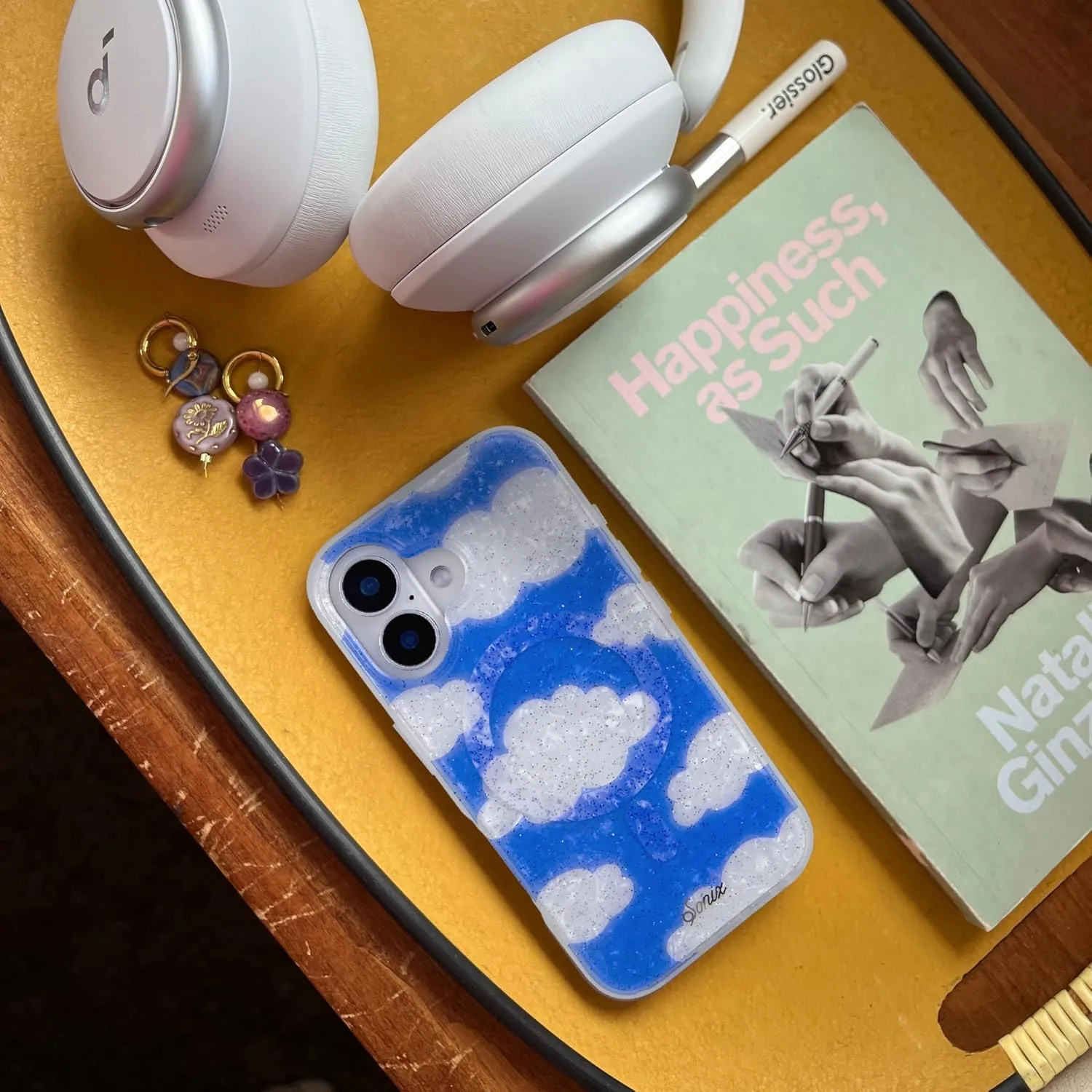 Sonix Case for iPhone 16 | Compatible with MagSafe | 10ft Drop Tested | Glitter Clouds | Day Dream