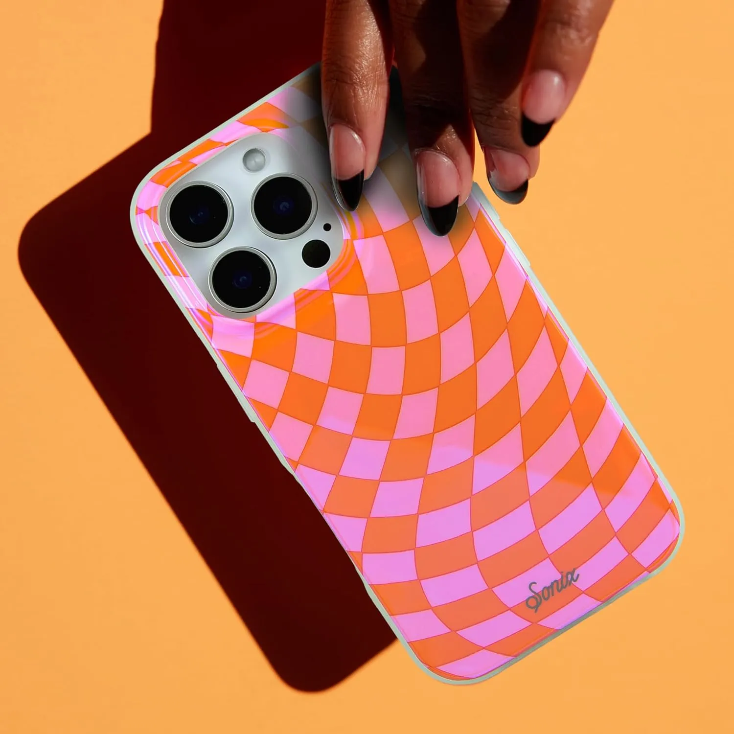 Sonix Case for iPhone 16 Pro | Compatible with MagSafe | 10ft Drop Tested | Checkmate Pink