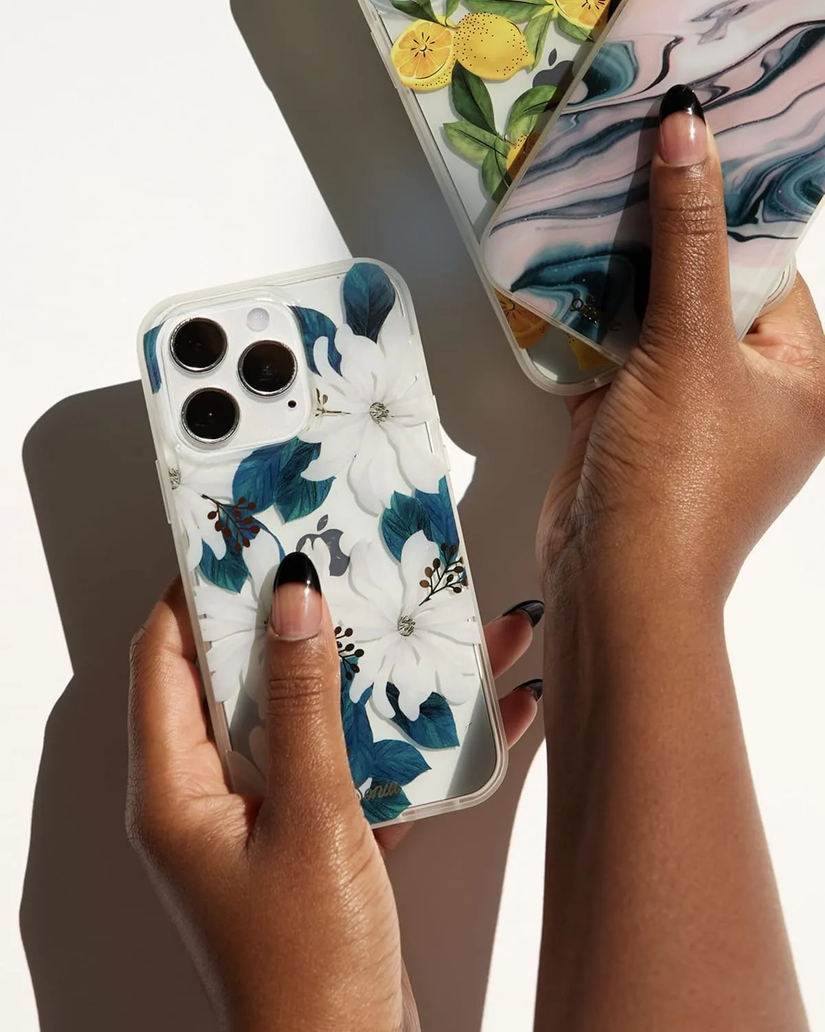 Sonix Phone Case for iPhone 13 Pro | 10ft Drop Tested | White Flower with Gold Foil | Delilah