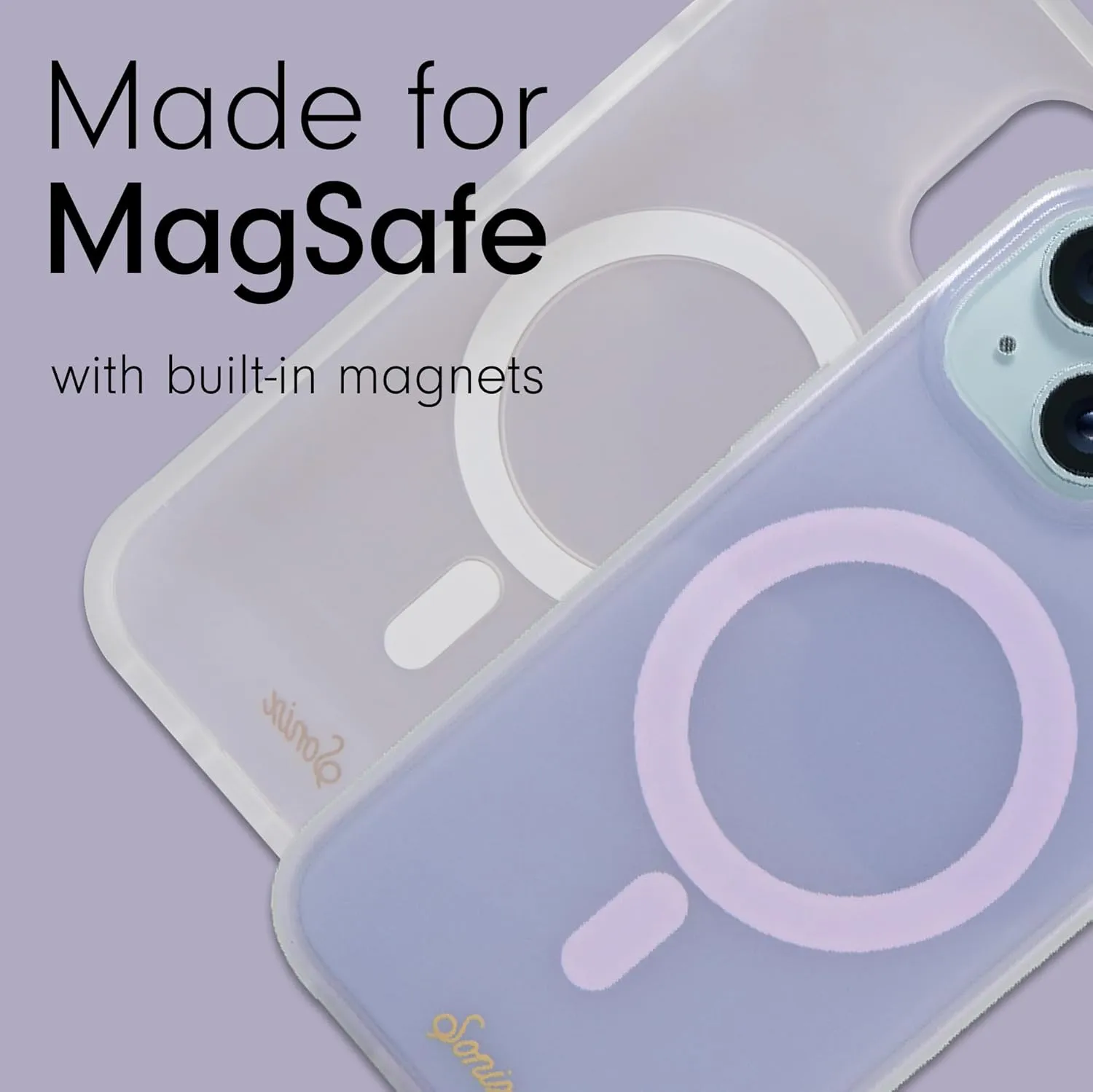 Sonix Protective Phone Case for iPhone 15, 14, 13 | Compatible with Magsafe | 10ft Drop Tested | Jelly Lavender