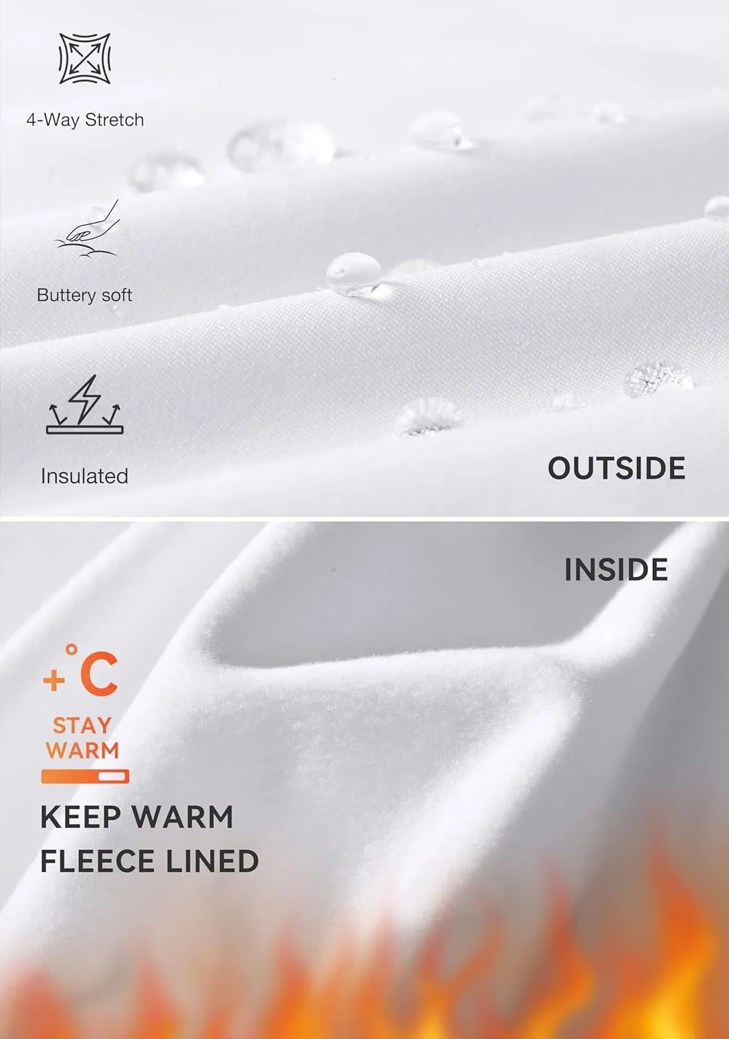 Soothfeel Women's Fleece Lined Joggers Pants High Waisted Water Resistant Thermal Sweatpants Winter Hiking Pants with Pockets