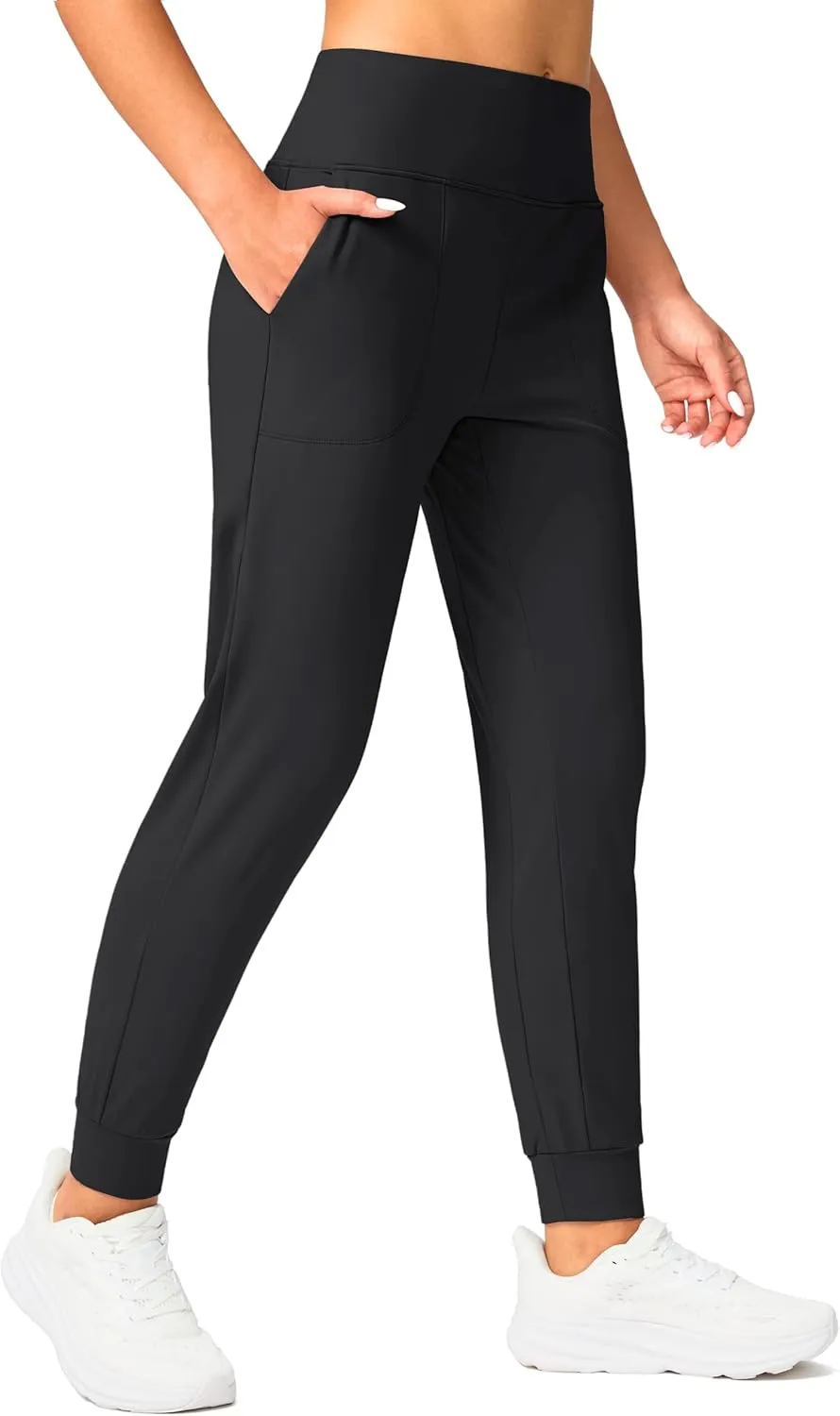 Soothfeel Women's Fleece Lined Joggers Pants High Waisted Water Resistant Thermal Sweatpants Winter Hiking Pants with Pockets