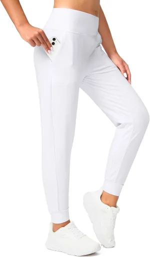 Soothfeel Women's Fleece Lined Joggers Pants High Waisted Water Resistant Thermal Sweatpants Winter Hiking Pants with Pockets