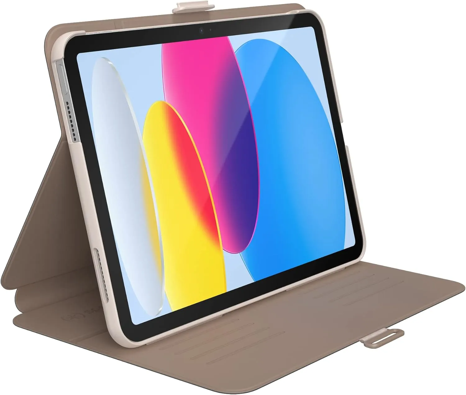 Speck Case for iPad Pro 10th Generation 10.9 Inch - Drop & Camera Protection, Slim Multi Range Stand, Apple Pencil Holder - Almond Milk/Mocha/Charcoal