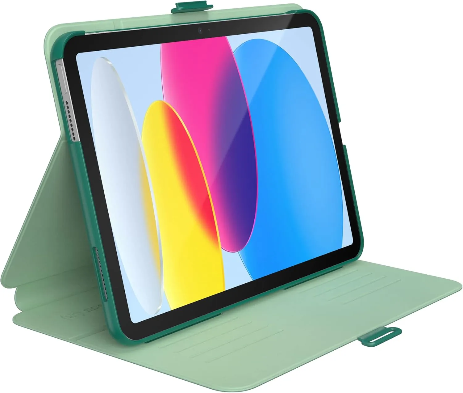 Speck Case for iPad Pro 10th Generation 10.9 Inch - Drop & Camera Protection, Slim Multi Range Stand, Apple Pencil Holder - Fluorite Green/Eggshell Green