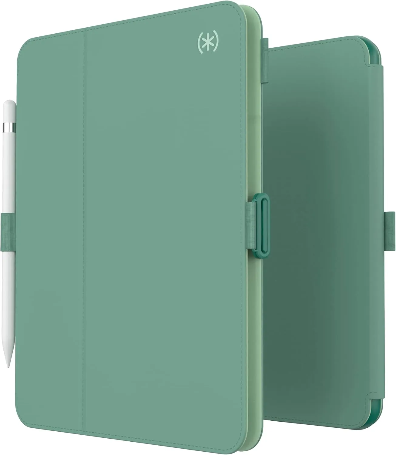 Speck Case for iPad Pro 10th Generation 10.9 Inch - Drop & Camera Protection, Slim Multi Range Stand, Apple Pencil Holder - Fluorite Green/Eggshell Green