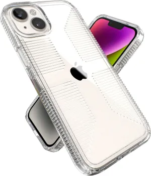 Speck Clear iPhone 14 Plus Case - Slim Phone Case with Drop Protection, Scratch Resistant & Anti Yellowing Case with No Slip Grip for iPhone 14 Plus 6.7 Inch Model - GemShell Grip Hard Case