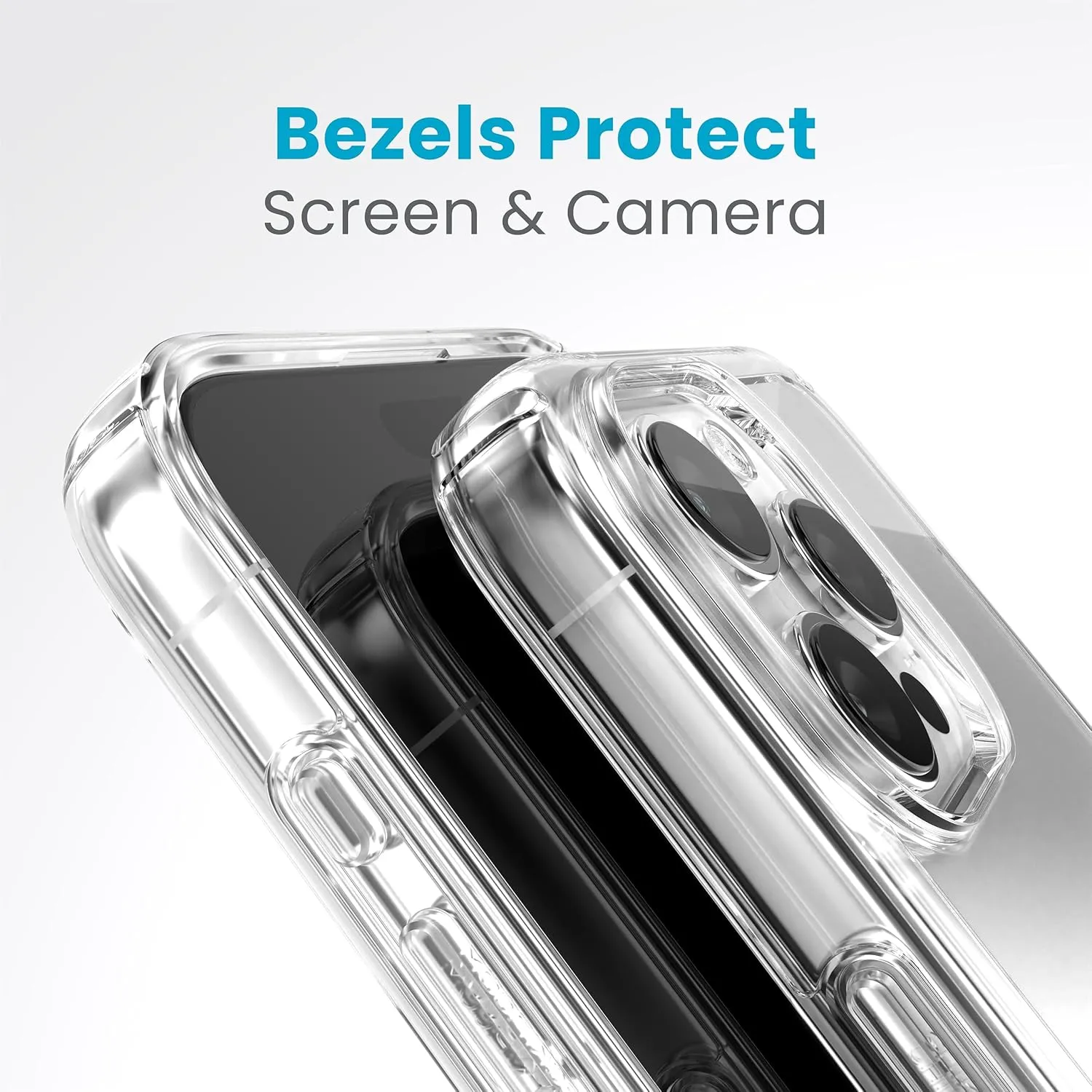 Speck Clear iPhone 15 Pro Max Case - Slim, Drop Protection - Scratch Resistant, Anti-Yellowing, 6.7 Inch Phone Case - GemShell Clear