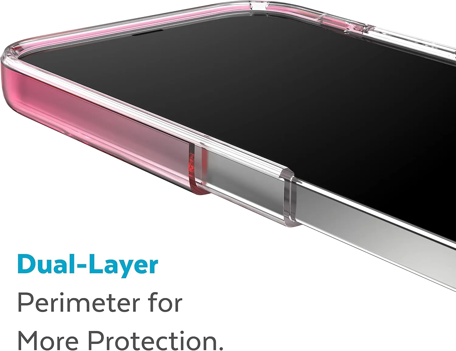 Speck for Clear iPhone 14 Case Pro - Drop Protection, MagSafe Compatible with Scratch Resistant Dual Layer Slim Phone Case for 6.1 Inch iPhones 14 Pro Cases - Ombre Digital Pink Fade, Clear GemShell