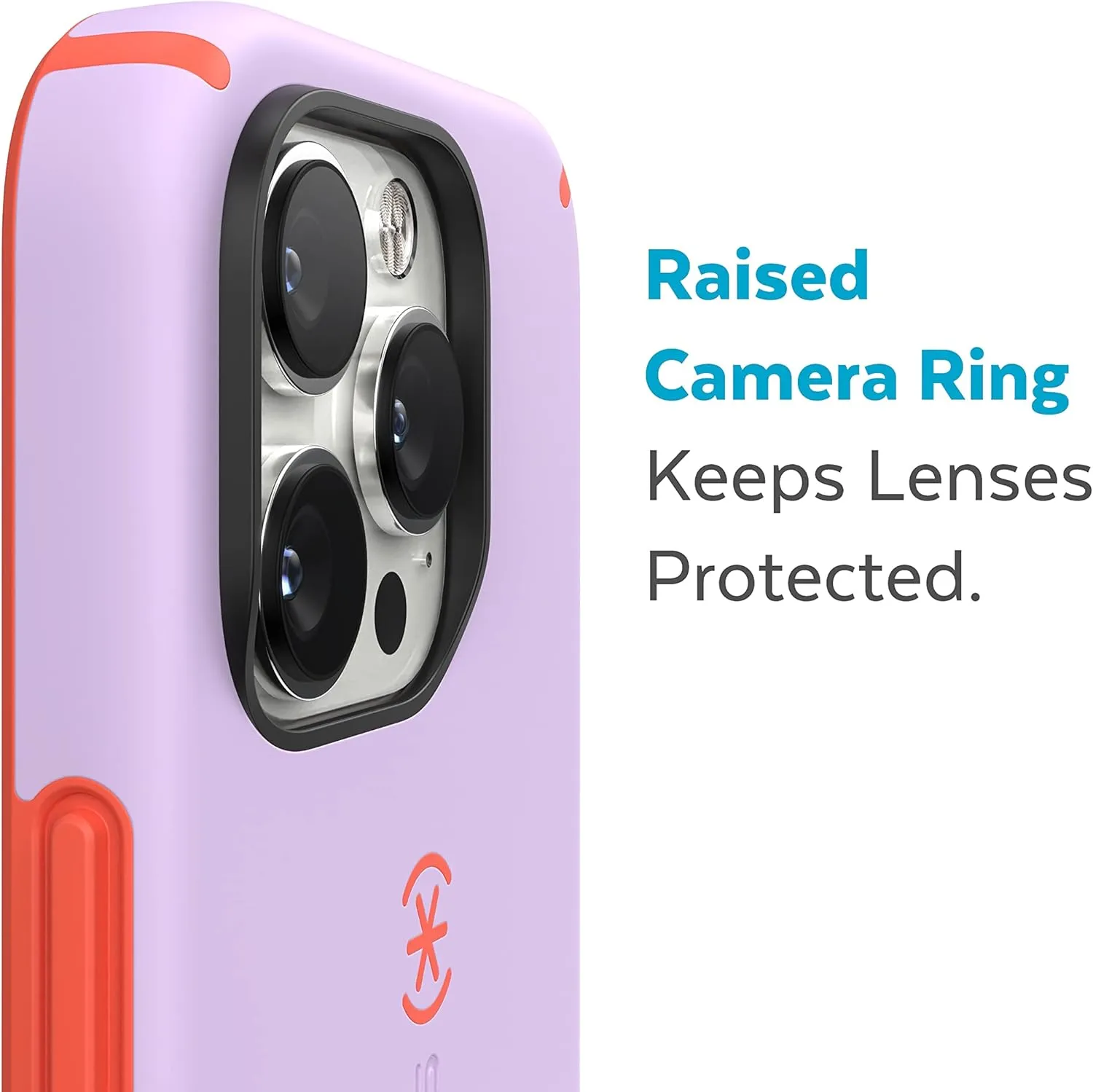 Speck iPhone 14 Pro Max Case - Slim Phone Case with Drop Protection, Scratch Resistant, Soft Touch for 6.7 inch iPhone 14 Pro Max Case - Dual Layer Case, Spring Purple/Energy Red CandyShell Pro