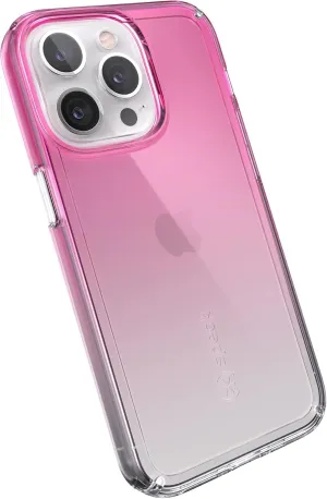 Speck MagSafe Case for iPhone 13 Pro - Drop & Camera Protection, Clear Phone Case, Wireless Charging Compatible - Fuschia Fade/Clear