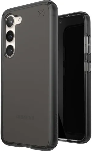 Speck Presidio Perfect Mist Samsung Galaxy S23 Case - Drop & Camera Protection, Clear Phone Case, Wireless Charging Compatible, Shock Absorbant, Galaxy S23 Case - Obsidian