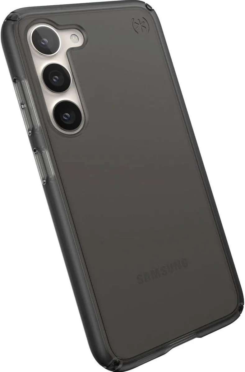 Speck Presidio Perfect Mist Samsung Galaxy S23 Case - Drop & Camera Protection, Clear Phone Case, Wireless Charging Compatible, Shock Absorbant, Galaxy S23 Case - Obsidian