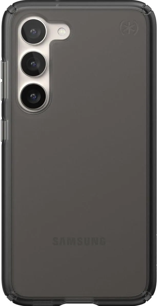 Speck Presidio Perfect Mist Samsung Galaxy S23 Case - Drop & Camera Protection, Clear Phone Case, Wireless Charging Compatible, Shock Absorbant, Galaxy S23 Case - Obsidian