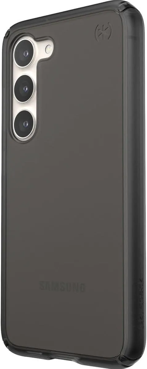 Speck Presidio Perfect Mist Samsung Galaxy S23 Case - Drop & Camera Protection, Clear Phone Case, Wireless Charging Compatible, Shock Absorbant, Galaxy S23 Case - Obsidian