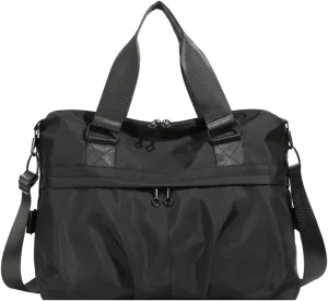 Sport Duffel Bag for Women Travel Duffel Bag Ultra-Light Weekend Shoulder Bag Overnight Bag Large Gym Tote Bag Hospital Bag Carry On Luggage Crossbody Bag for Sport Gym Travel Black