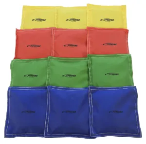 Sportime - 1005654 Heavy Duty Nylon Bean Bags - 5 x 5 - Set of 12 - Assorted Colors