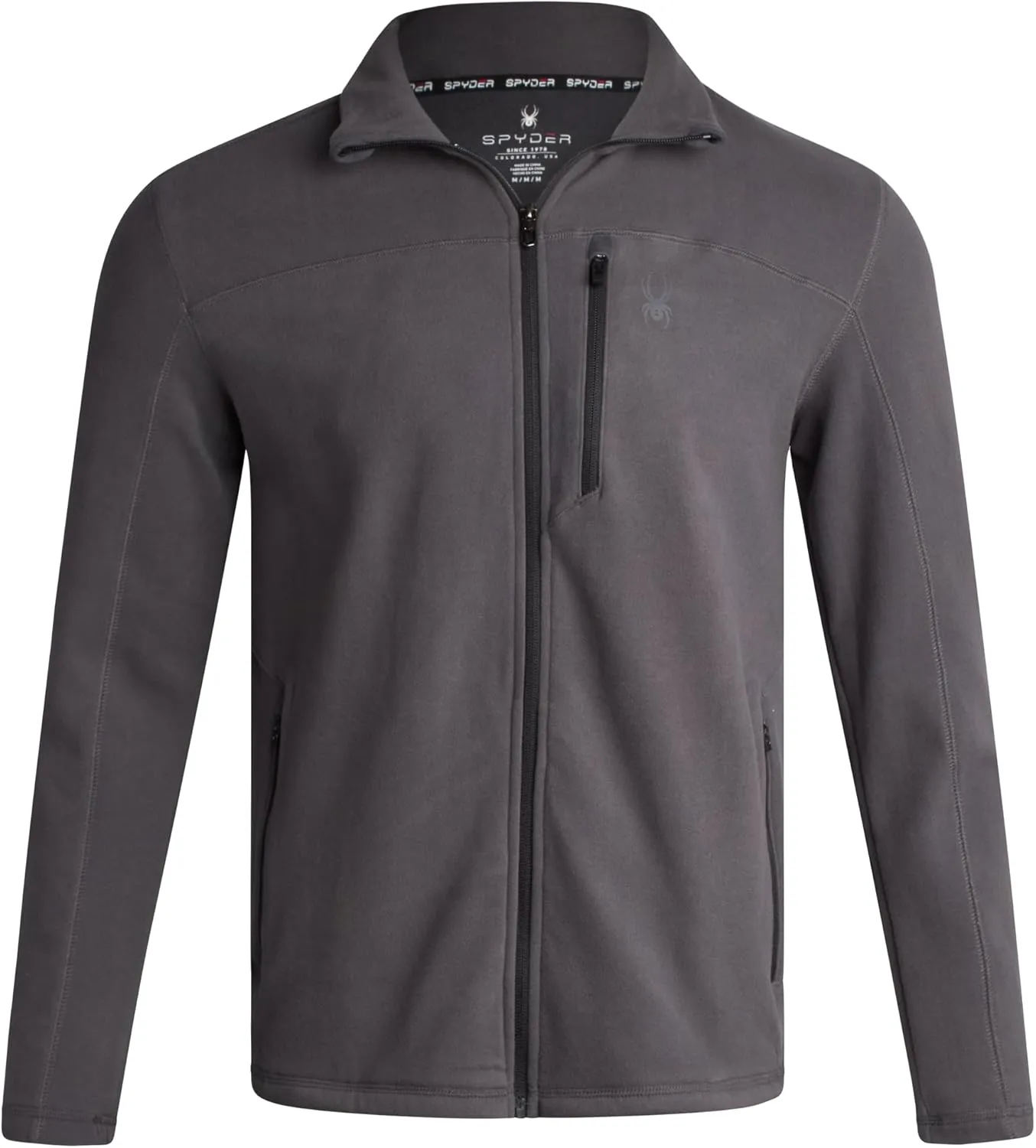Spyder Mens Jacket - Polar Fleece Insulated Suede Light Jackets for Men - Lightweight Athletic Zip Up Jacket (Sizes: S-XL)