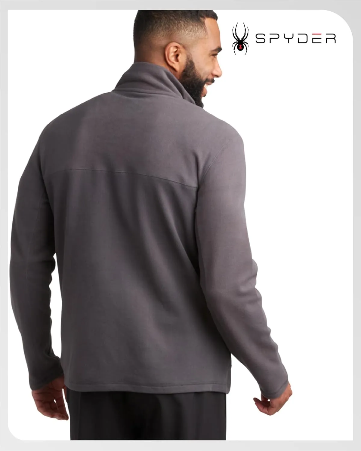 Spyder Mens Jacket - Polar Fleece Insulated Suede Light Jackets for Men - Lightweight Athletic Zip Up Jacket (Sizes: S-XL)