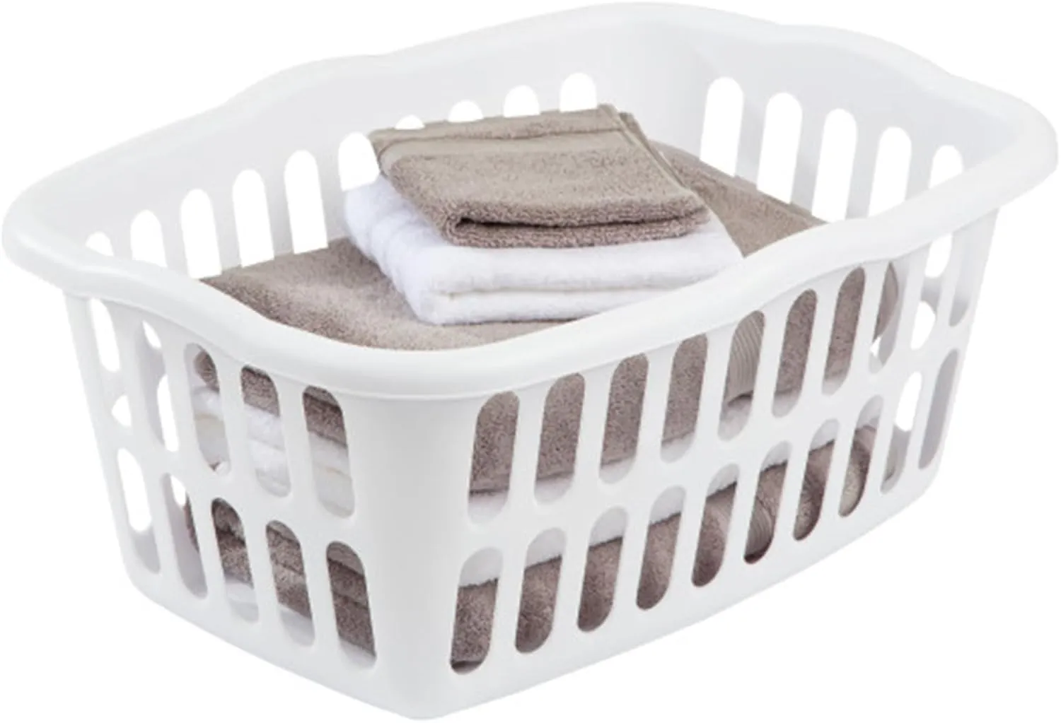 Sterilite 12-Pack Plastic Laundry Basket, 1.5 Bushel Clothes Hamper Bin, White