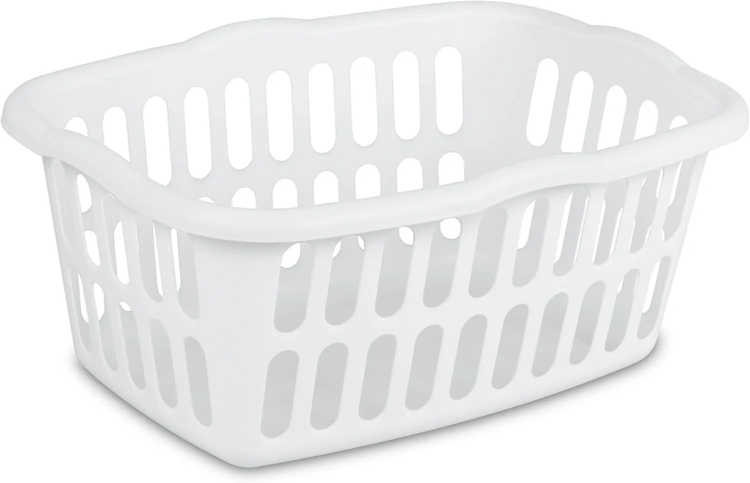 Sterilite 12-Pack Plastic Laundry Basket, 1.5 Bushel Clothes Hamper Bin, White