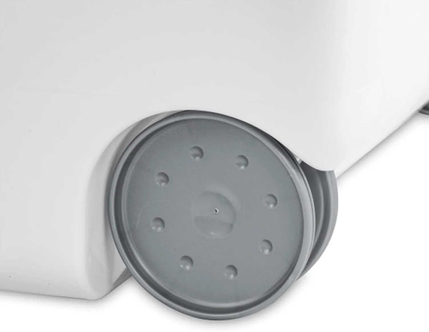 Sterilite 18-Pack Laundry Hamper with Lid and Wheels, Rolling Clothes Basket, Ultra, White