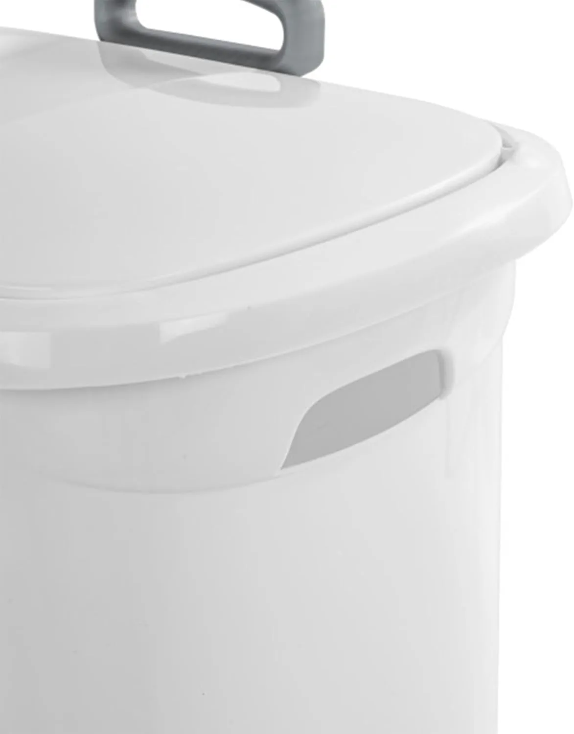 Sterilite 18-Pack Laundry Hamper with Lid and Wheels, Rolling Clothes Basket, Ultra, White