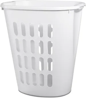 Sterilite Open Laundry Hamper, Tall and Slim Plastic Hamper for Collecting Dirty Clothes or Sorting Clean Clothes, White, 6-Pack
