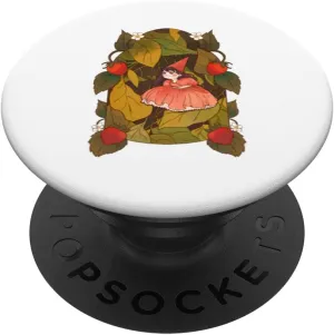 Strawberry Fairy Berries Leaves Fantasy Magic PopSockets Swappable PopGrip