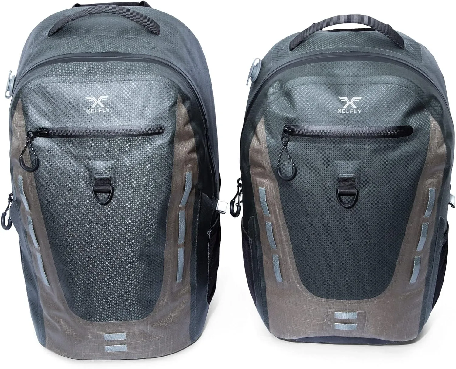 Submersipack Waterproof Backpack - Submersible, Inflatable, Floating TPU Coated Durable Nylon Dry Bag with Airtight Zipper for Kayak, Fishing, Boating, Hiking, Paddle Board (Gray Stone, 25L)