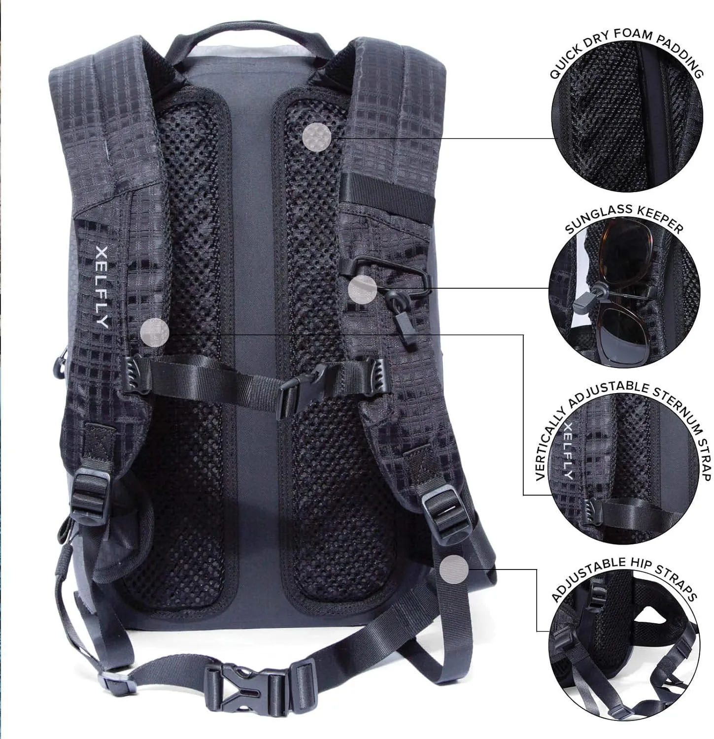 Submersipack Waterproof Backpack - Submersible, Inflatable, Floating TPU Coated Durable Nylon Dry Bag with Airtight Zipper for Kayak, Fishing, Boating, Hiking, Paddle Board (Gray Stone, 25L)