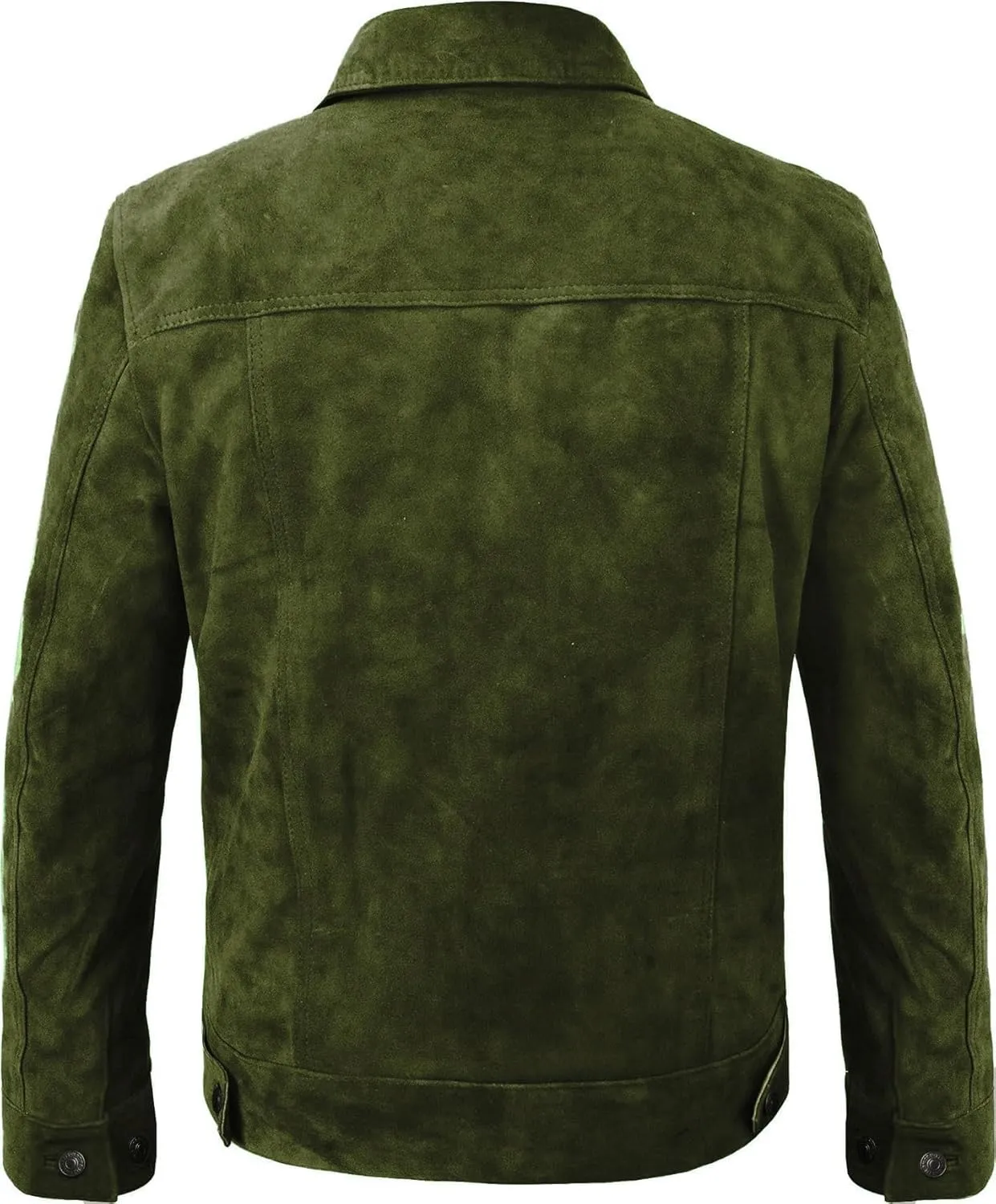 Suede Leather Trucker Jacket Men - Mens Western Style Cowboy Suede Leather Coat - Vintage Motorcycle Jacket