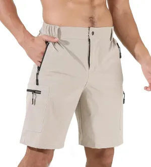 Suwangi Mens Hiking Cargo Shorts Quick-Dry Outdoor Athletic Short Travel Fishing Golf Tactical Short for Men with Multipocket